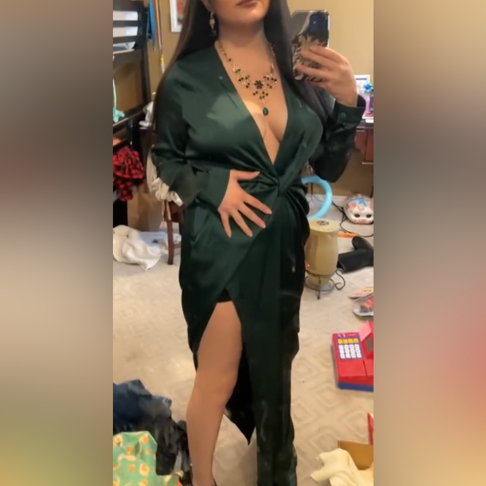 FASHION NOVA | Sugar Free Satin Maxi Dress - Picture 4 of 4
